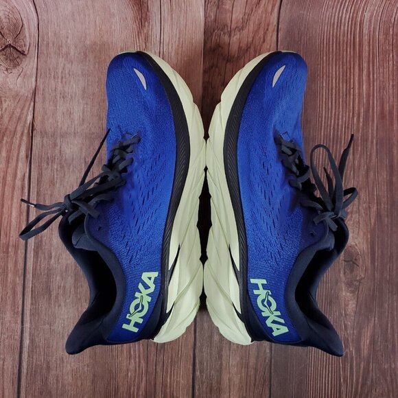 *READ* Hoka One One Clifton 8 Mens Size 10.5 D Running Shoes Blue 1119393 DBOS - Picture 9 of 15